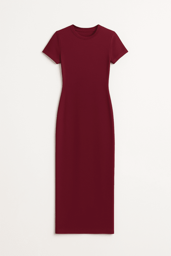 BURGUNDY DRESS