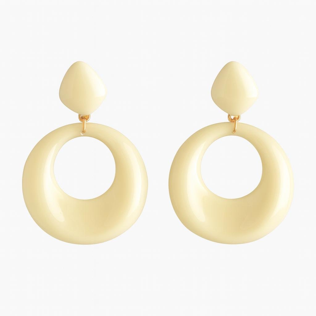 Ivory Hoop Earrings