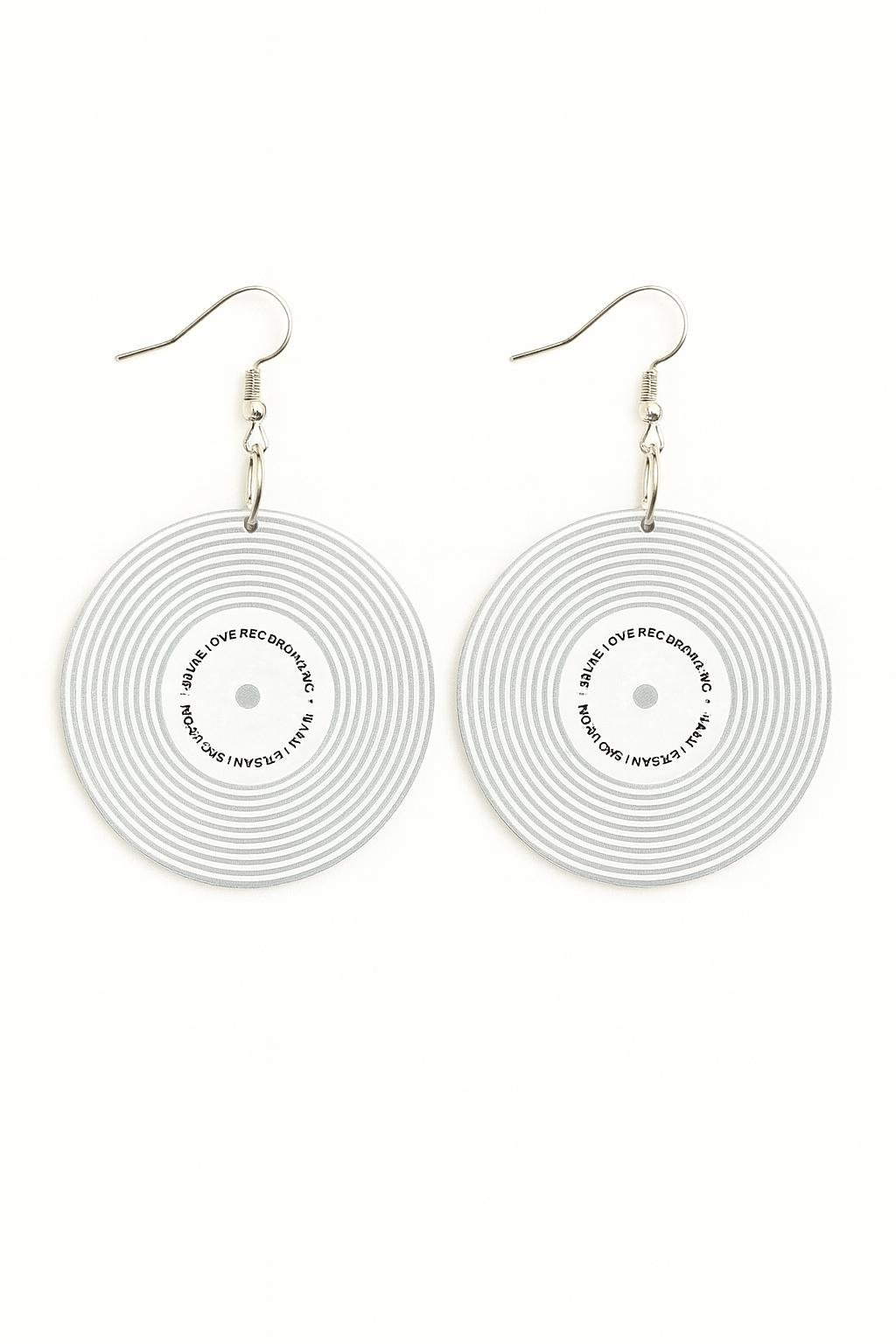 Vinyl Disc Earrings