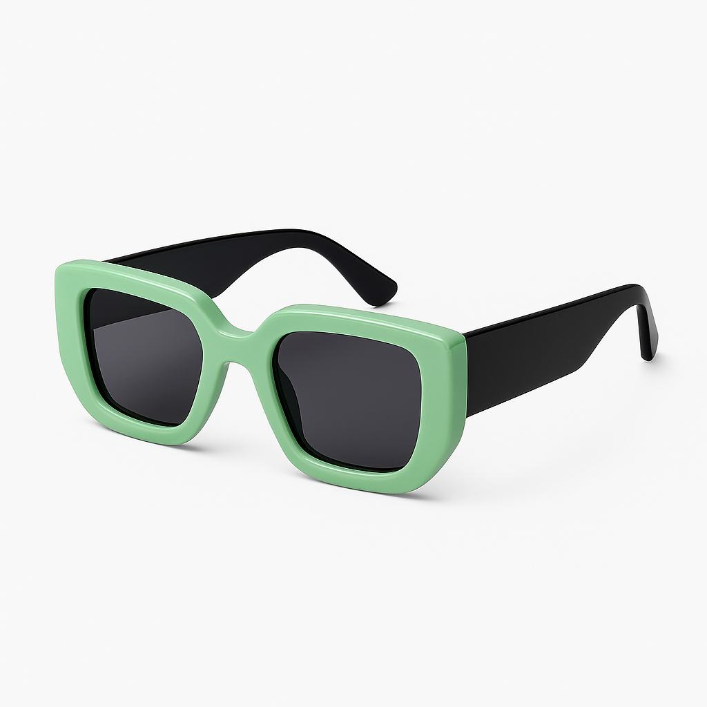 Green Rectangular Sunglasses