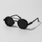 Black Retro Round Sunglasses