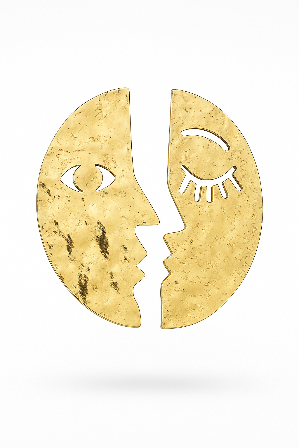 Golden Faces Earrings