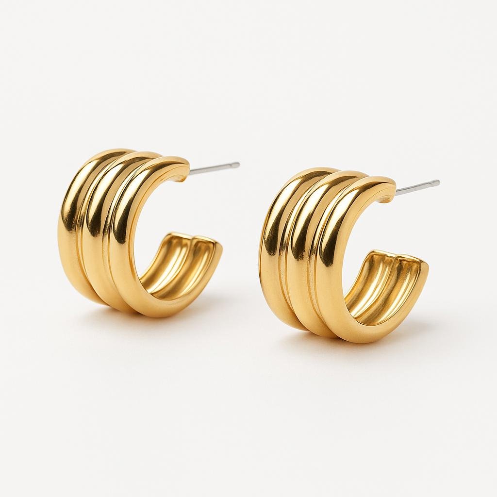 Golden Layers Earrings