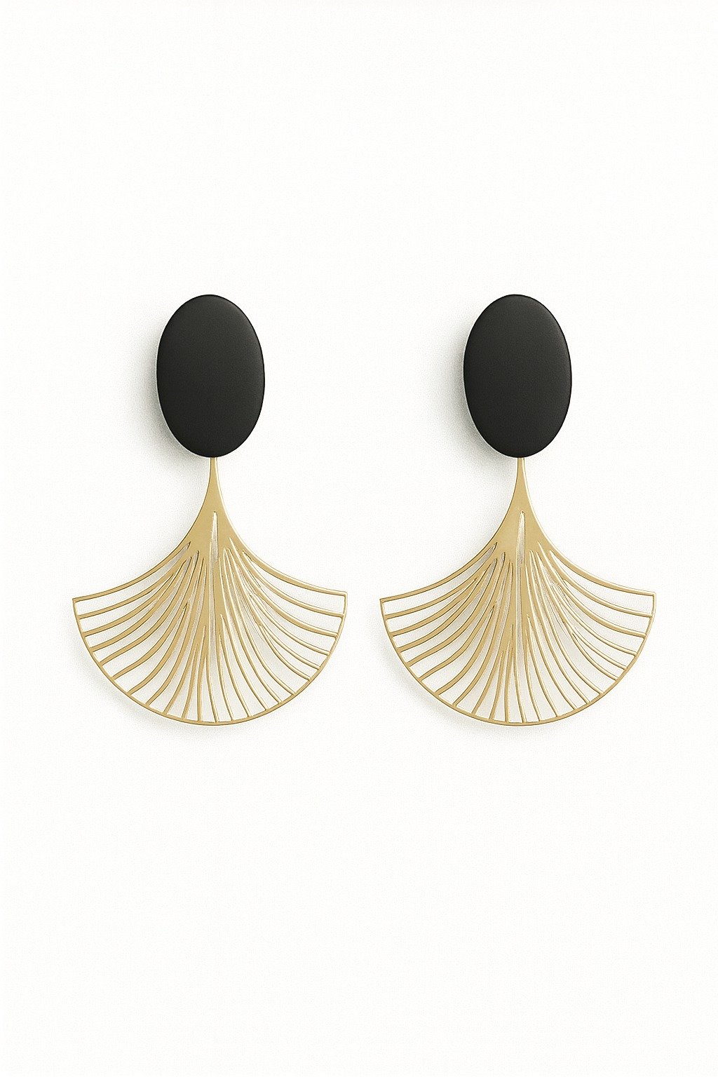 Golden Fan Earrings