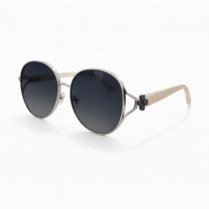 Floral Accent Round Sunglasses