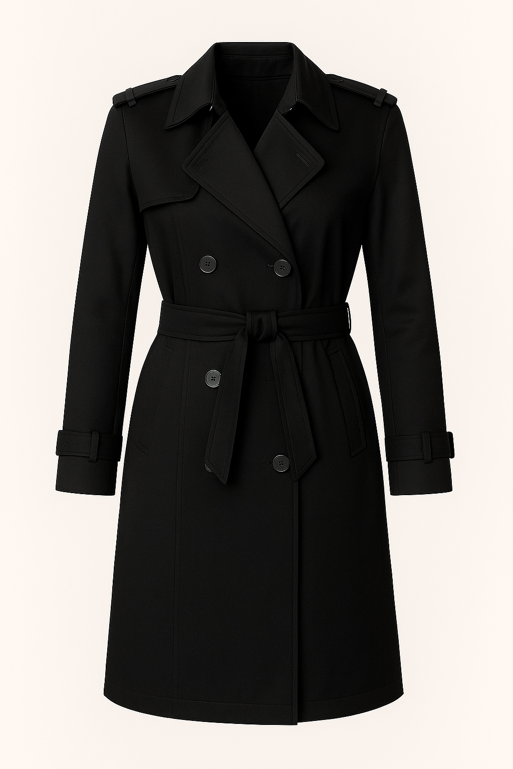 Classic Belted Trench Coat - Image 2