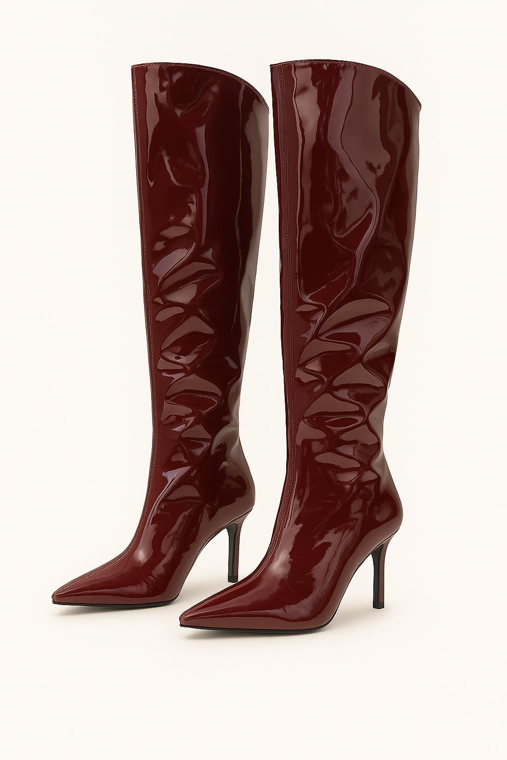 Elegant High Knee Heel Boots