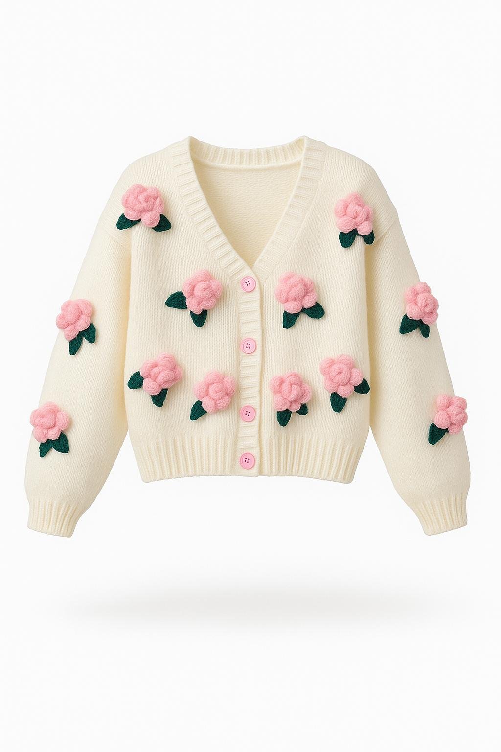 Rose Knit Cardigan