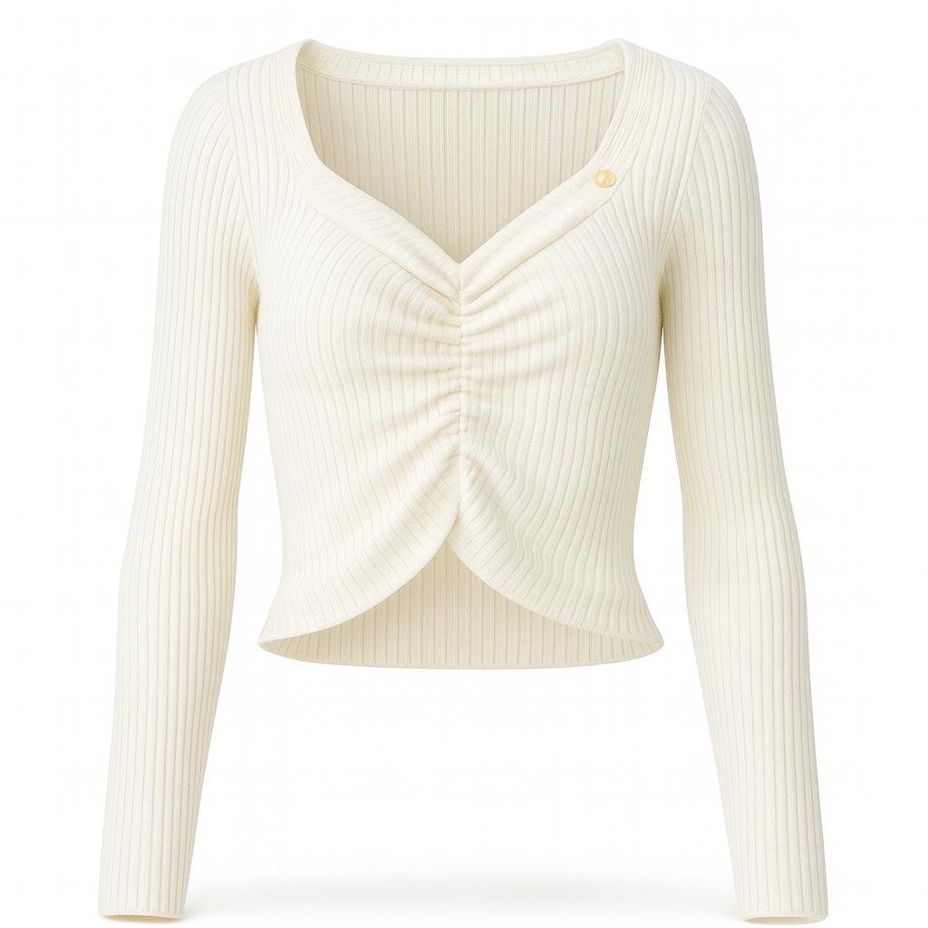 CurveGlow Ruched Front Top