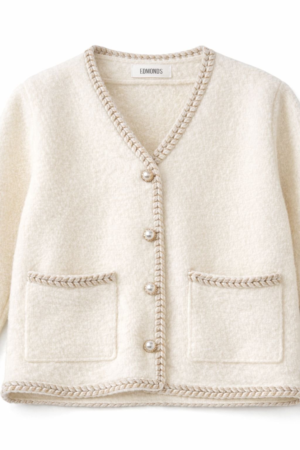 . Cream Tweed Jacket - Image 2