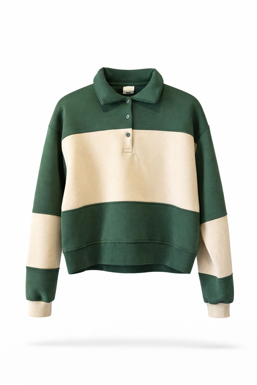 Colorblock Polo Sweatshirt