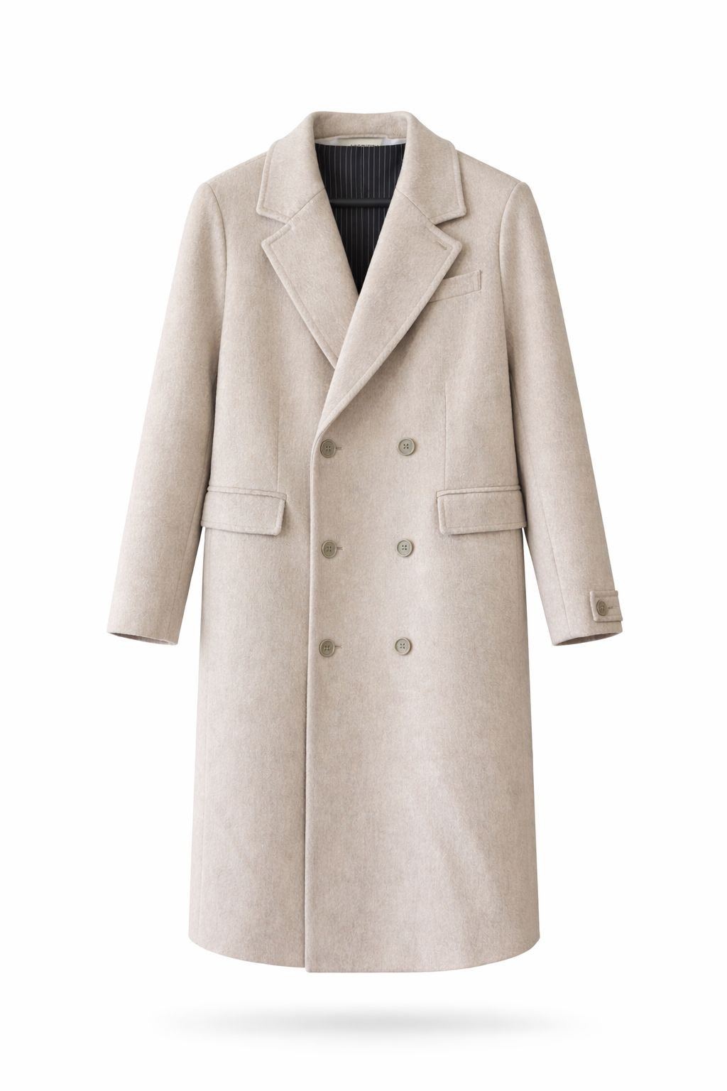 Classic Soft Beige Tailored Coat