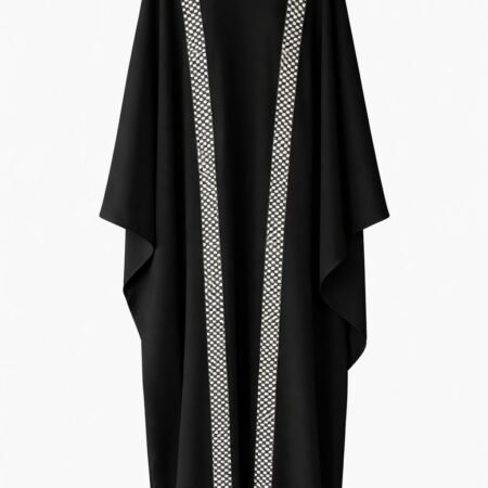 Noir Mosaic Stripe Abaya