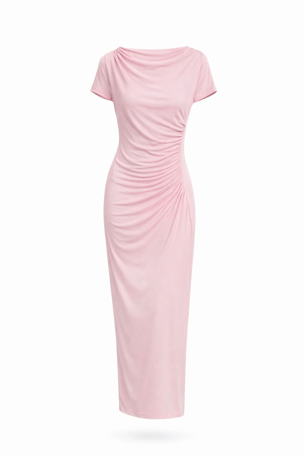 Rose Aura Ruched Midi Dress - Image 2