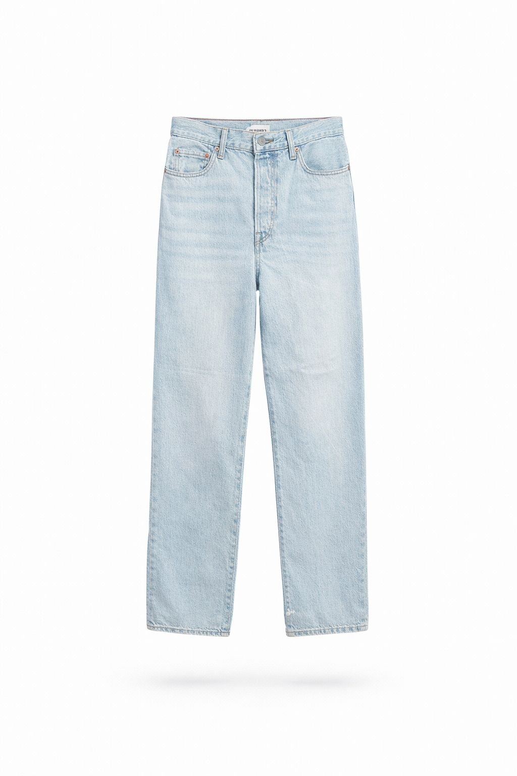 Ice Blue Relaxed Straight Jeans