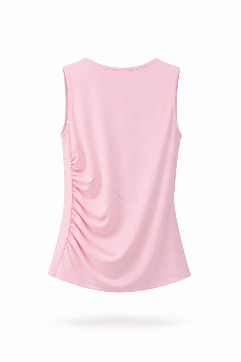 Blush Ruched Side Sleeveless Top - Image 2