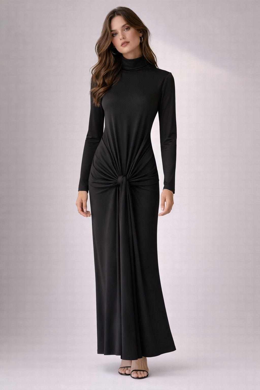 Midnight Sculpt Knot Maxi Dress