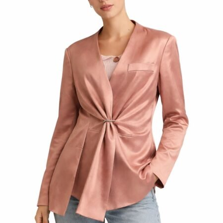 Blush Sculpt Wrap Blazer