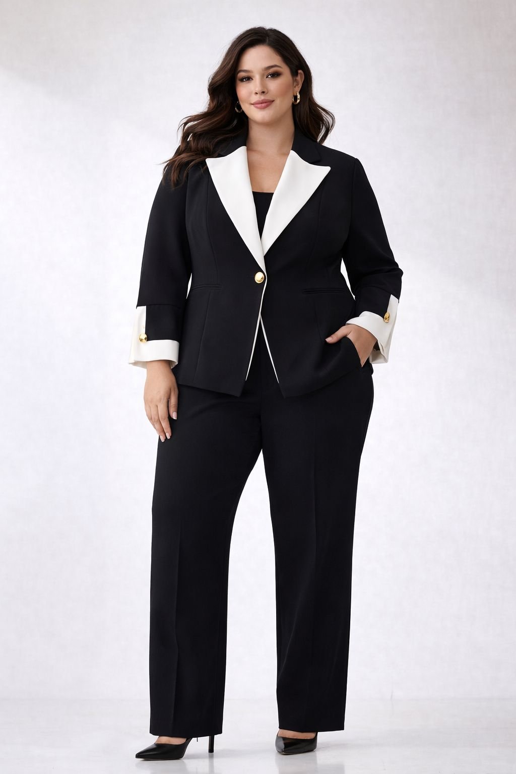 Monochrome Power Tailored Suit