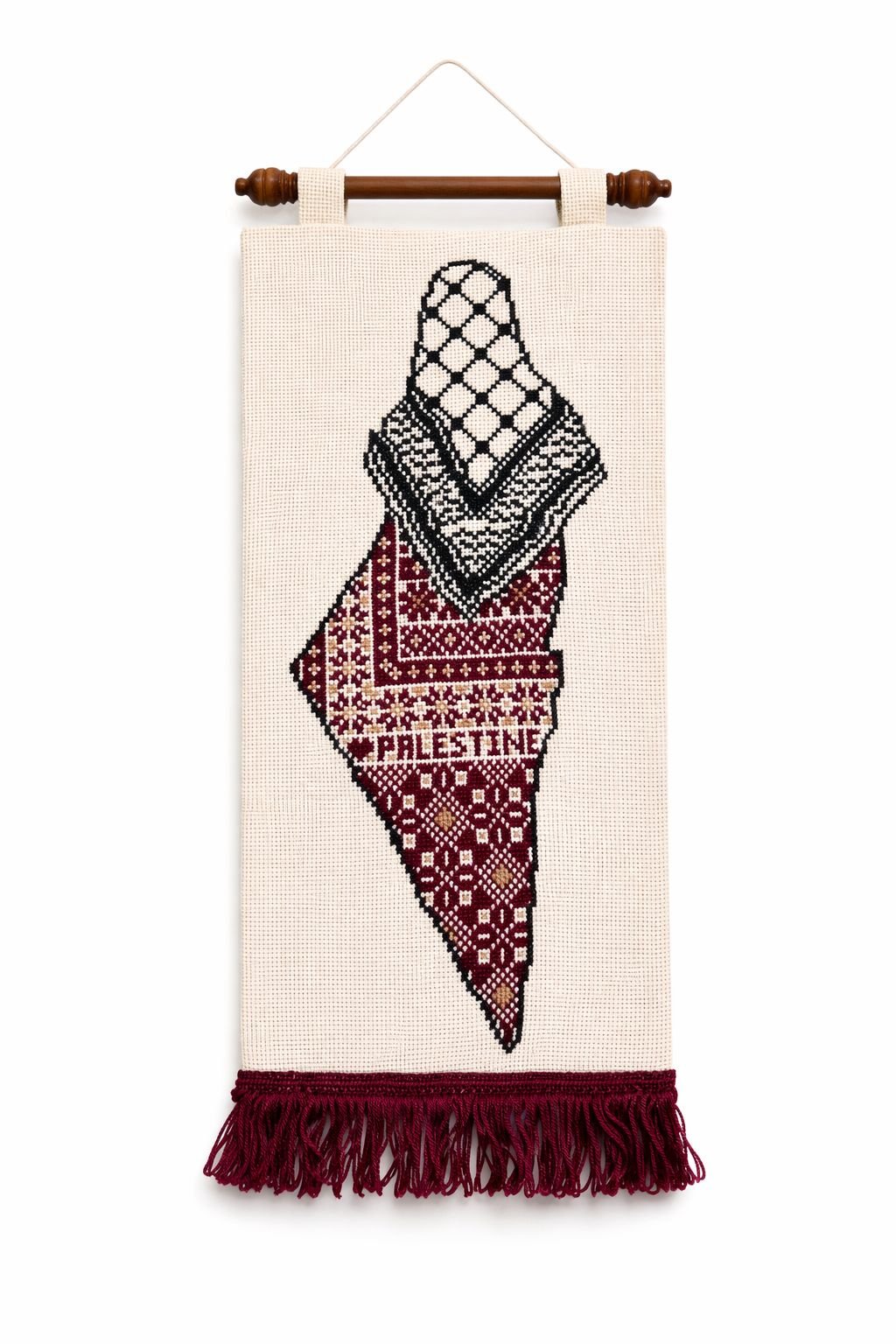 Handmade Palestinian Tatreez Wall Hanging – Palestine Heritage