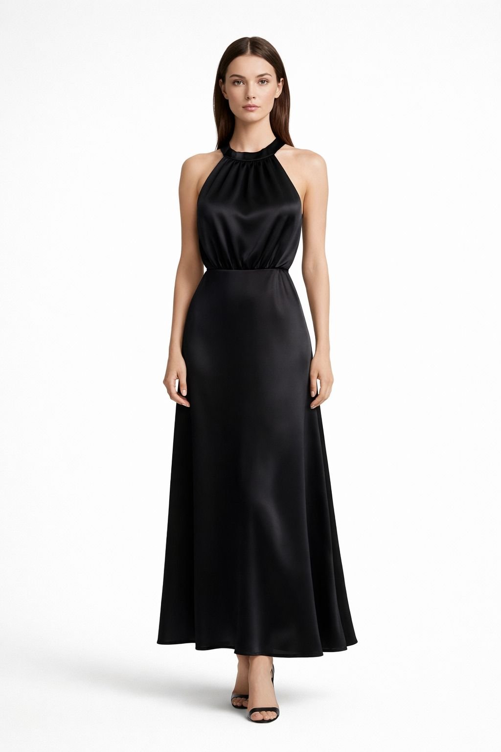 Noir Halter Grace Midi Dress