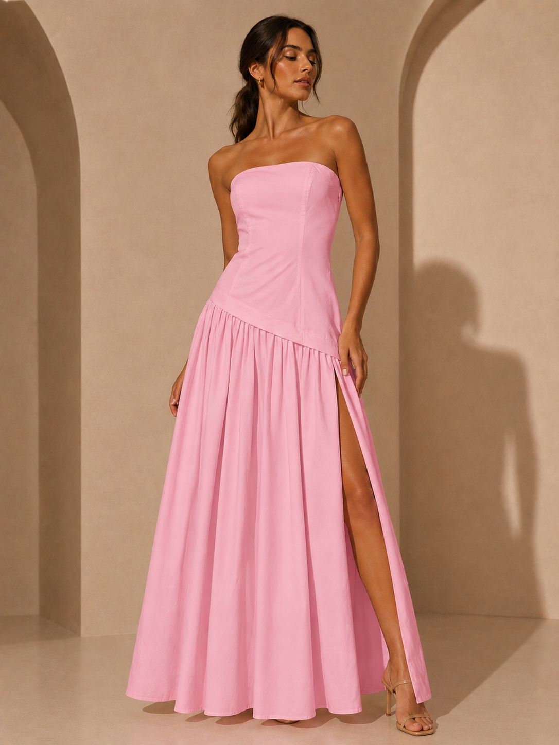 Blush Corset Maxi Dress