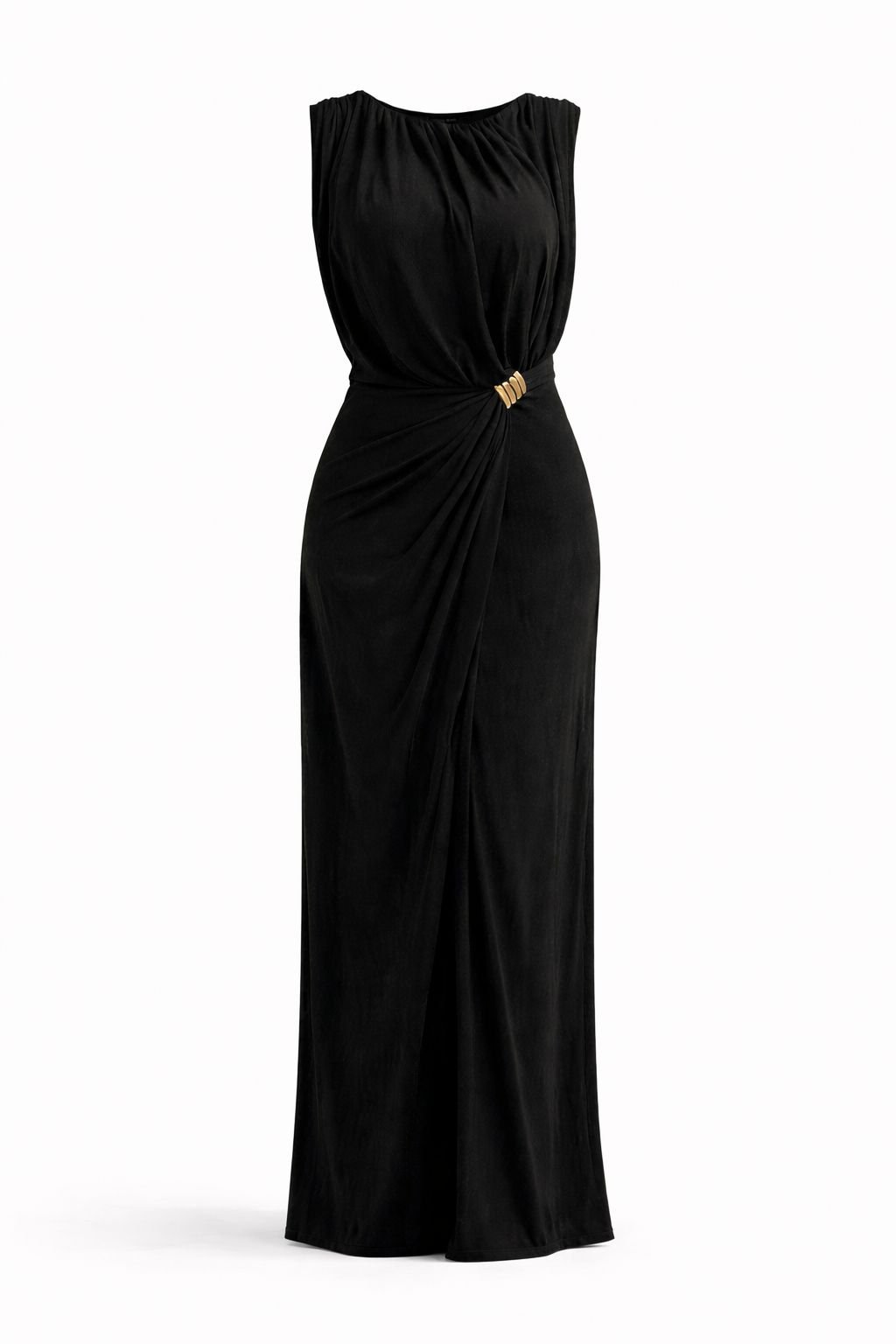 Midnight Sculpt Drape Maxi Dress - Image 2