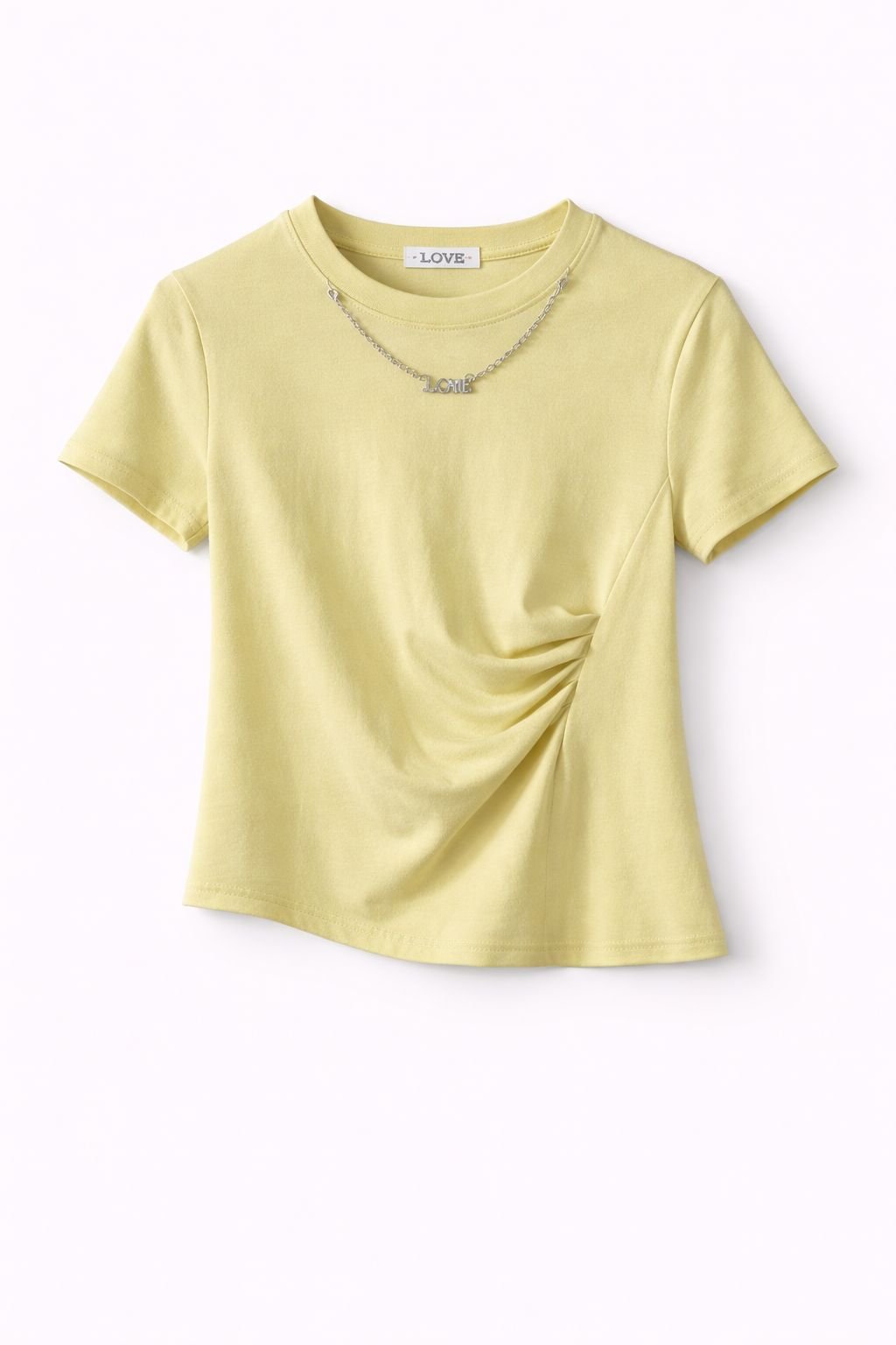 Edmonds Ruched Soft Tee – Butter Yellow - Image 2