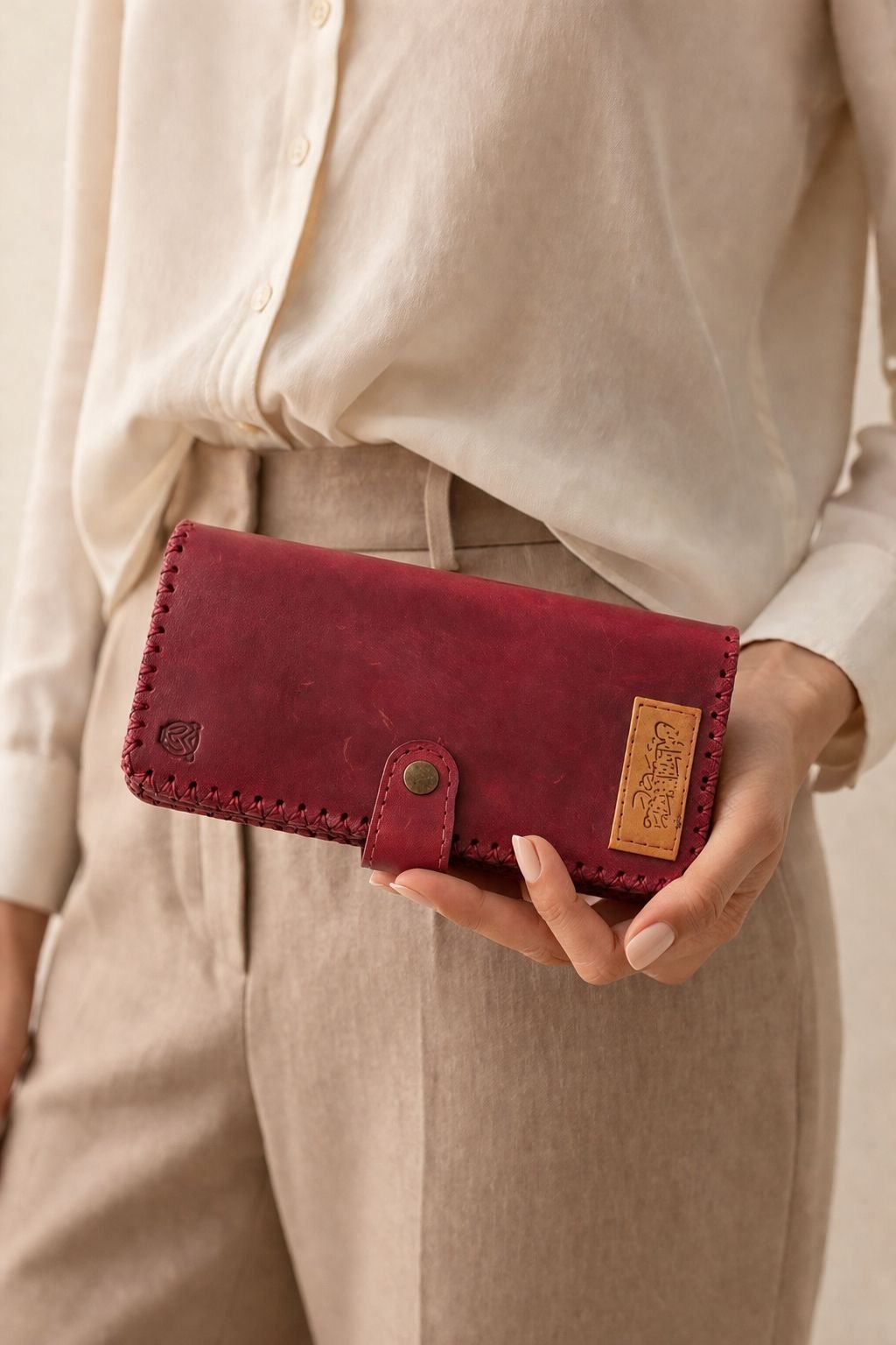 Edmonds Leather Travel Wallet – Burgundy