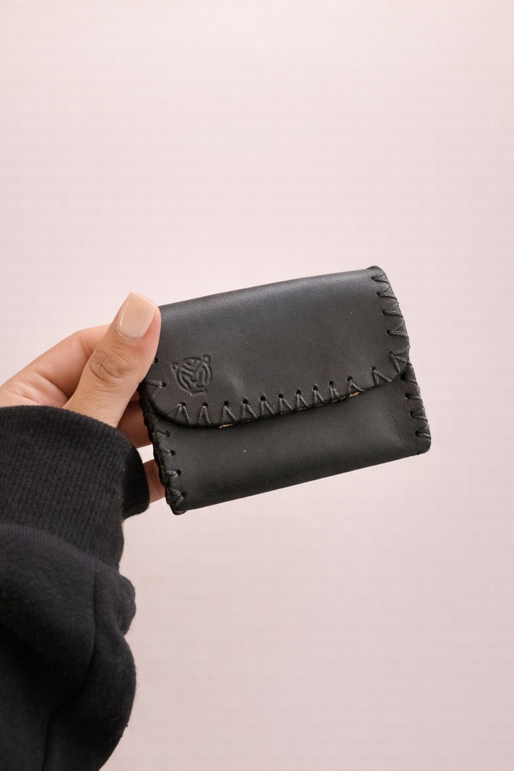 Edmonds Leather Card Holder – Black Classic