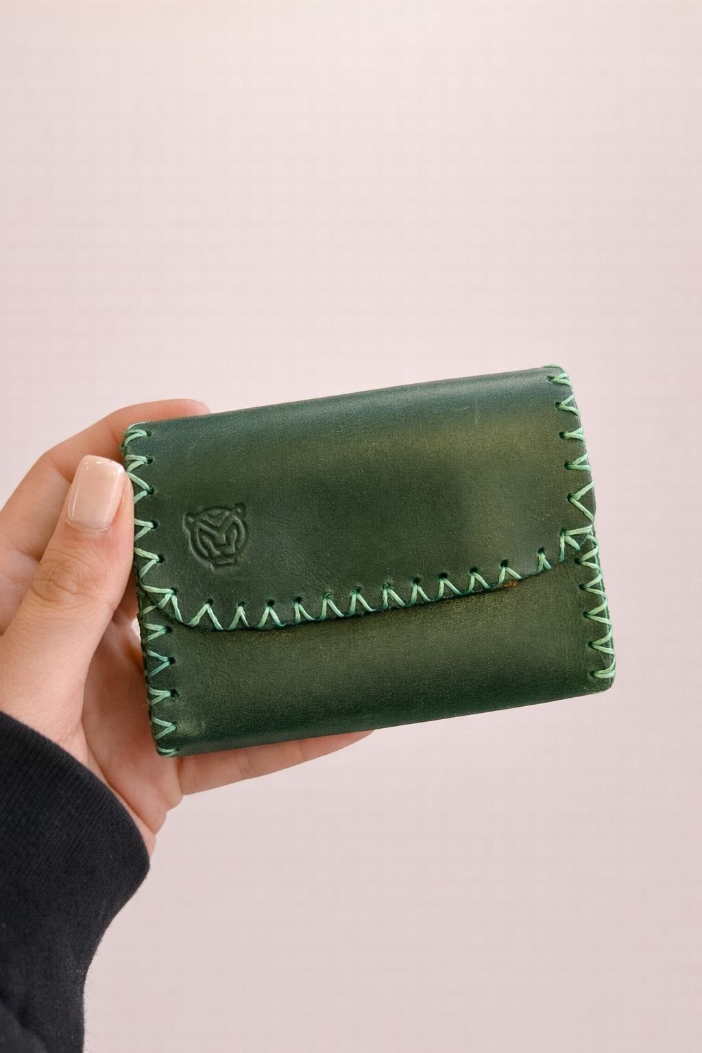 Edmonds Leather Card Holder – Deep Green