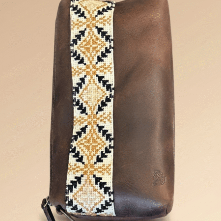 Heritage Embroidered Leather Pouch