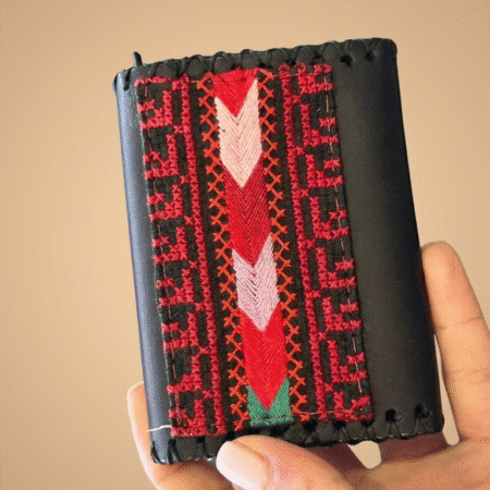 Palestine Heritage Leather Card Holder