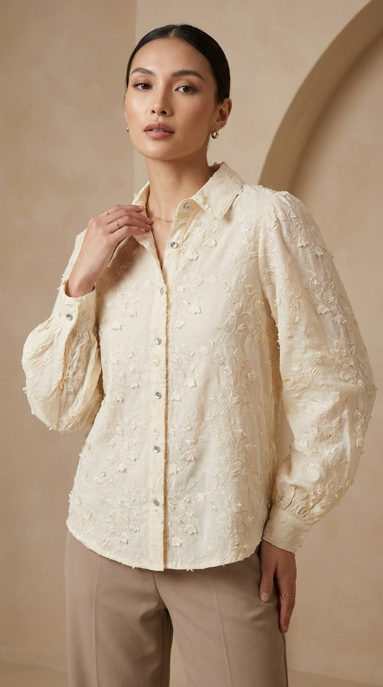 Ivory Bloom Shirt
