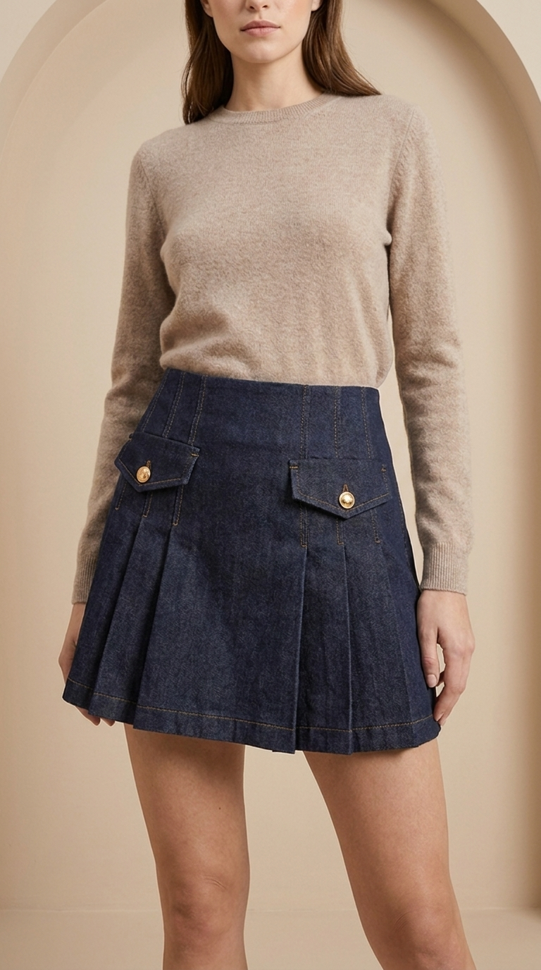 Noir Pleated Mini Skirt