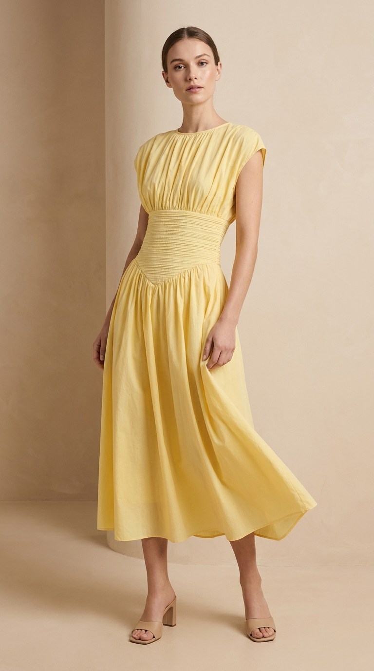 Sunlight Cinch Midi Dress