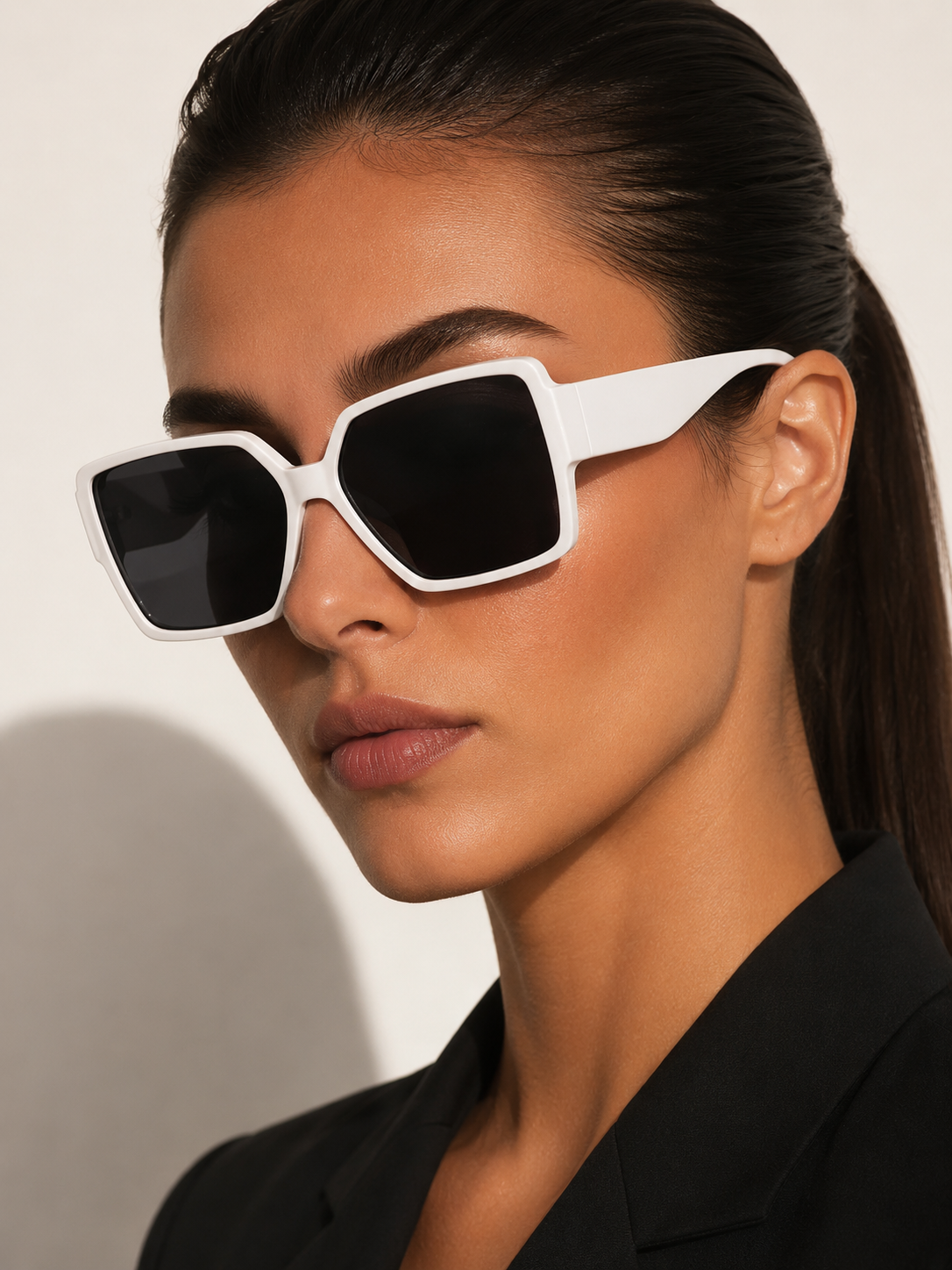 Ivory Luxe Frame Sunglasses