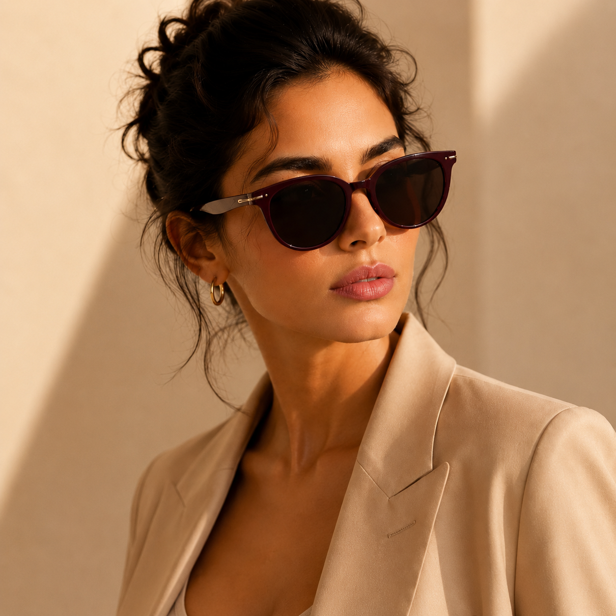 Bordeaux Muse Cat-Eye Sunglasses