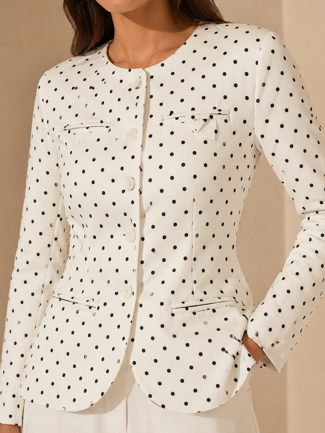 Monaco Polka Tailored Blazer