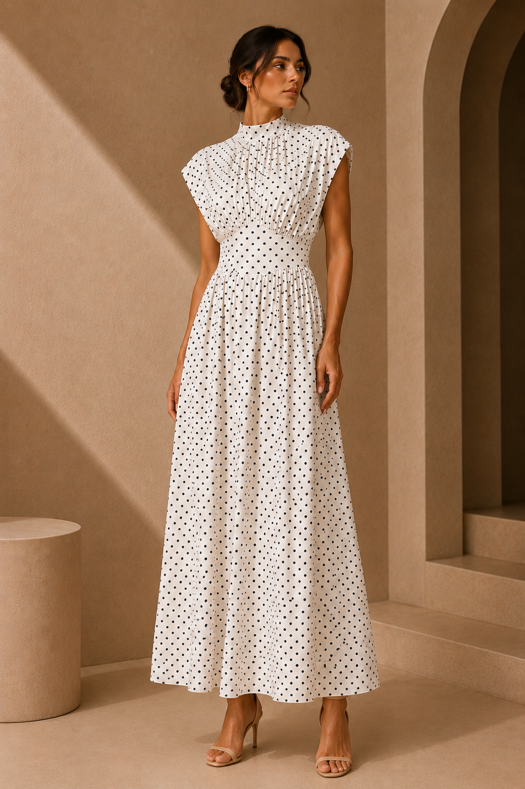 Celeste Polka Grace Maxi Dress