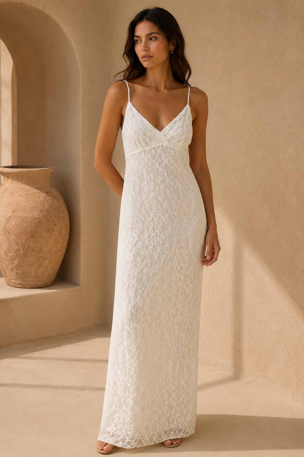 Ivory Lace Serenity Maxi Dress