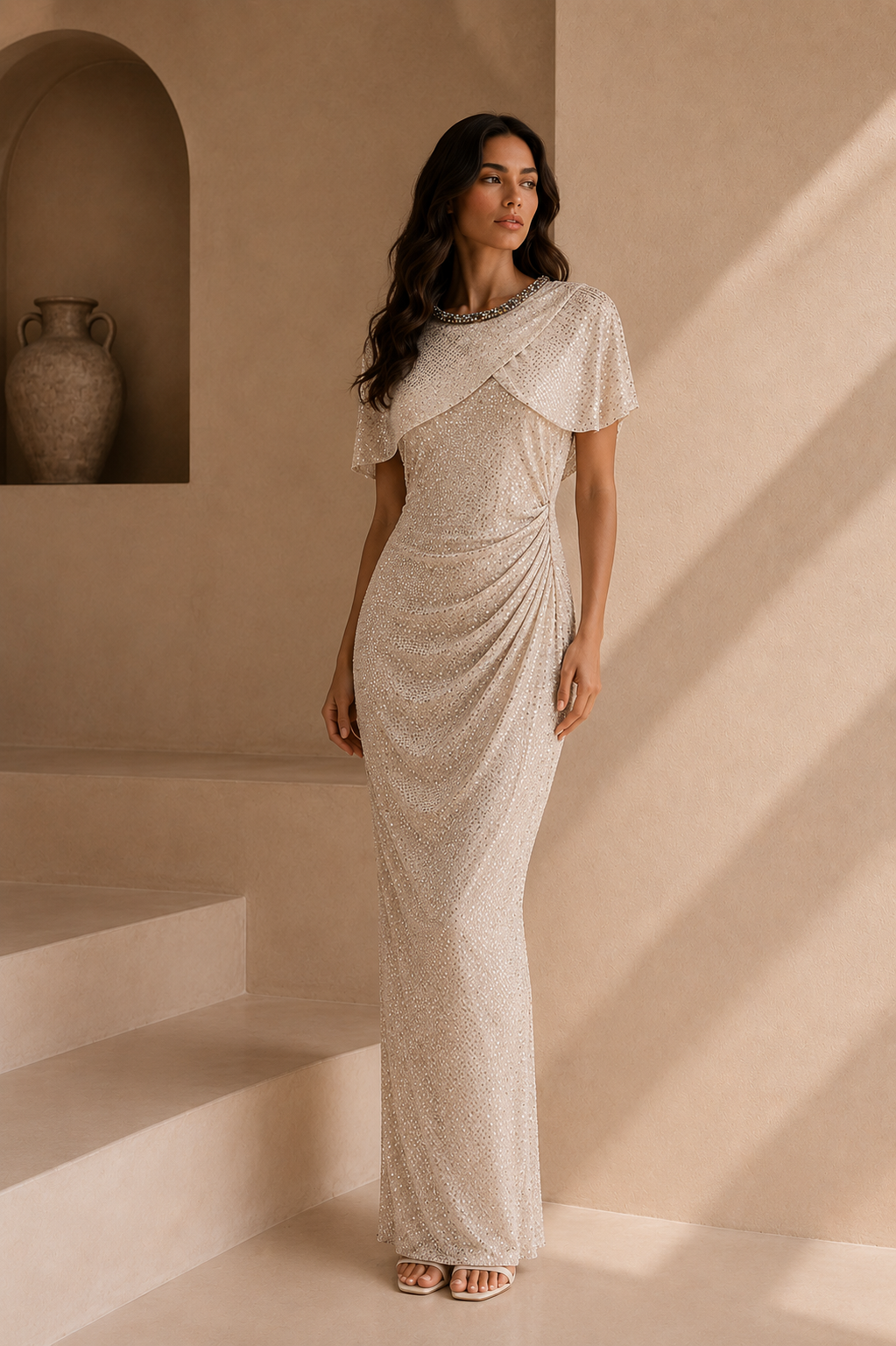 Champagne Elegance Mermaid Gown