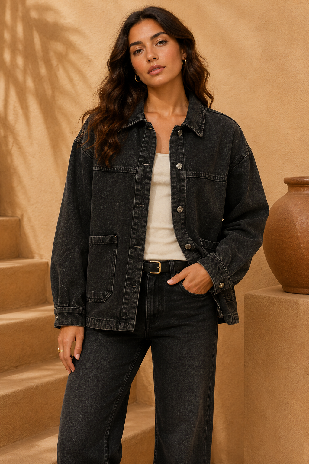Midnight Oversized Denim Jacket