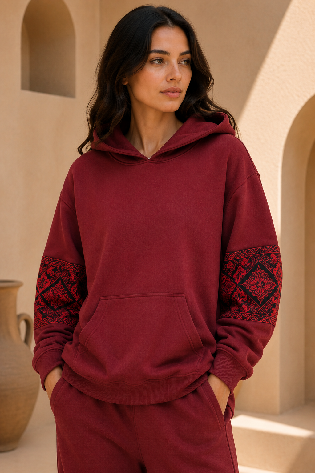 Tatreez Accent Hoodie