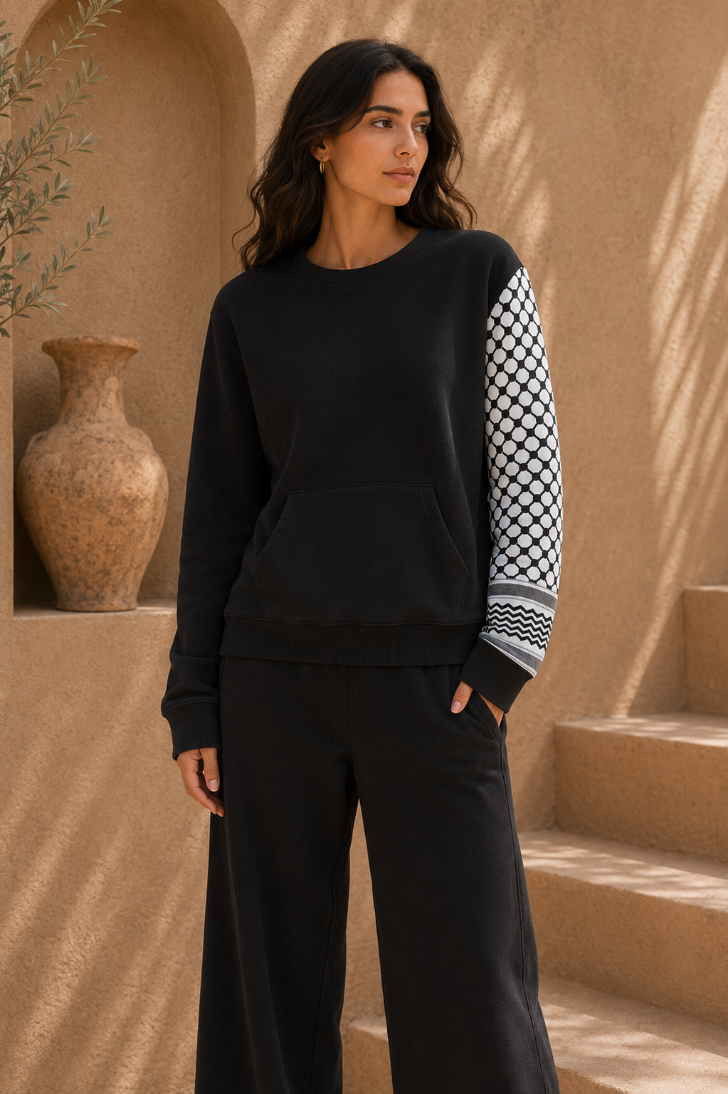 Keffiyeh Sleeve Lounge Set - Image 2