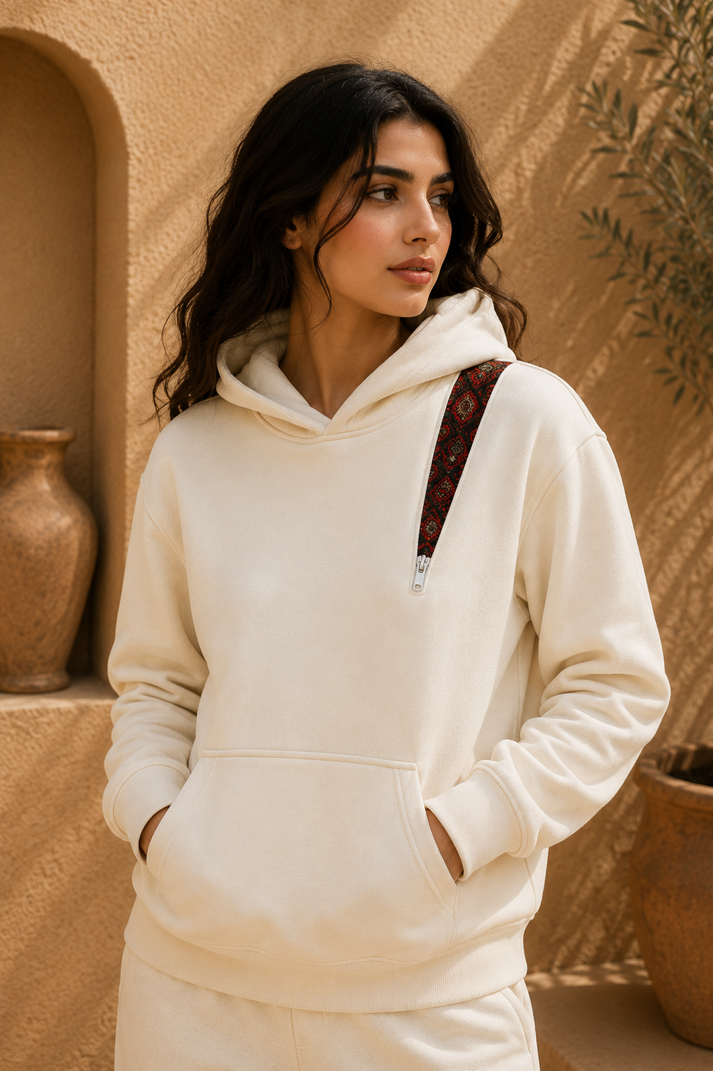 Tatreez Accent Hoodie - Image 2