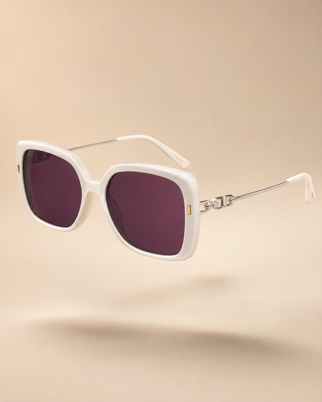 Ivory Oversized Square Sunglasses