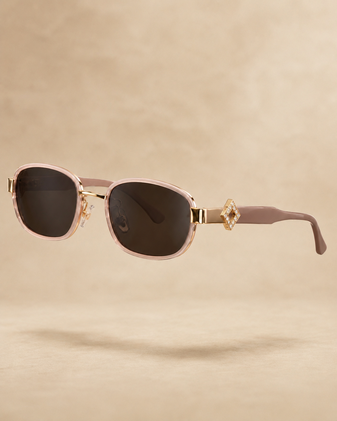 Blush Diamond Detail Sunglasses