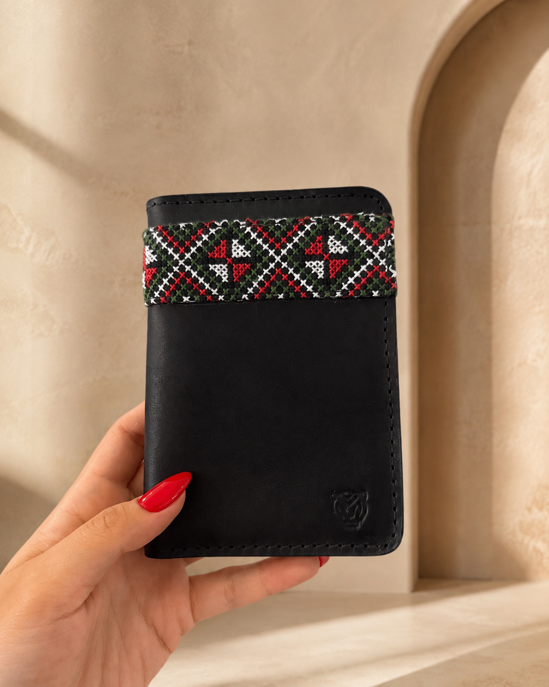 Edmonds Handmade Tatreez Leather Wallet – Palestine Heritage