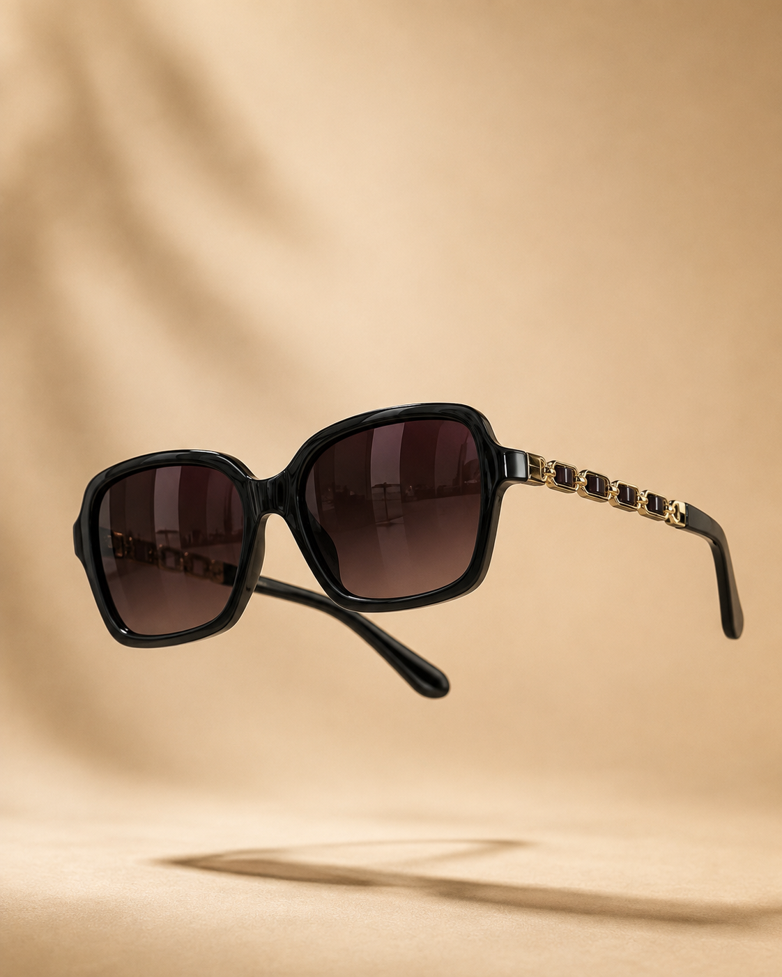 Black Chain Detail Sunglasses